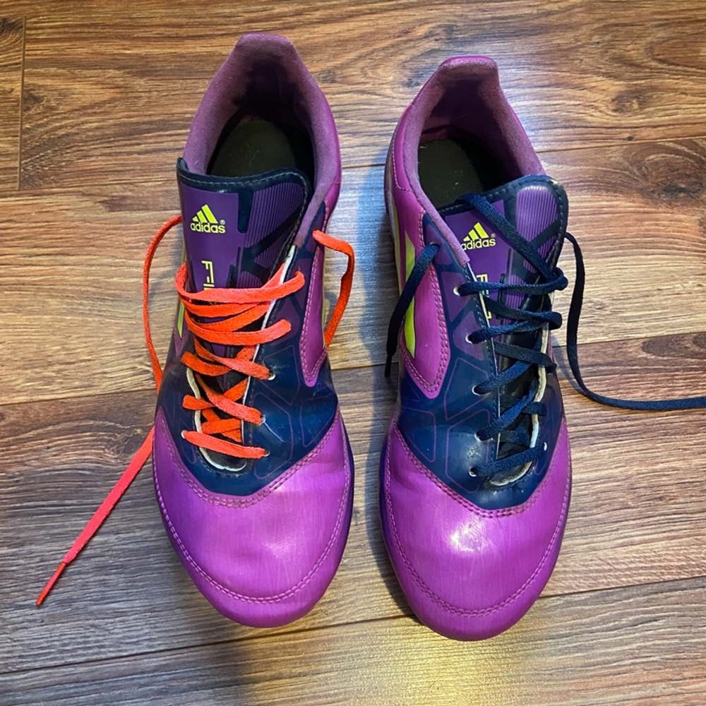 Adidas Purple and Navy Soccer Cleats